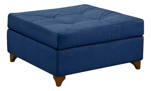 Puff Otomano Qatar Azul 80x80cm Unsi Furniture