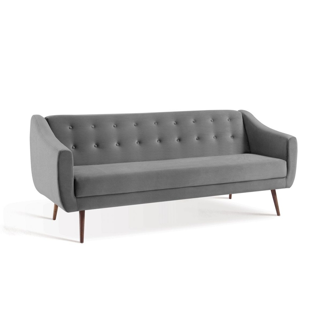 Sofá Cama Gris De Lino