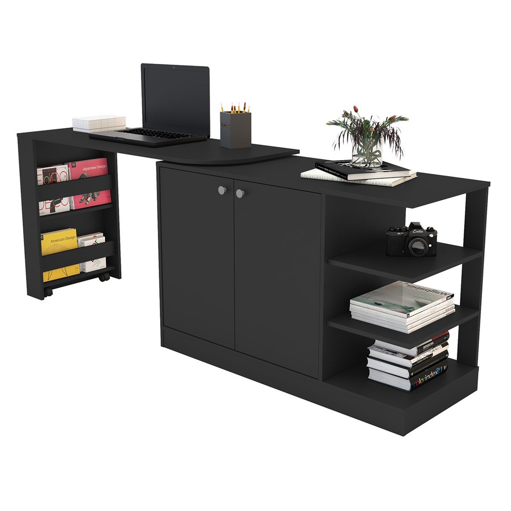 Escritorio Giratorio C/ Armario Negro