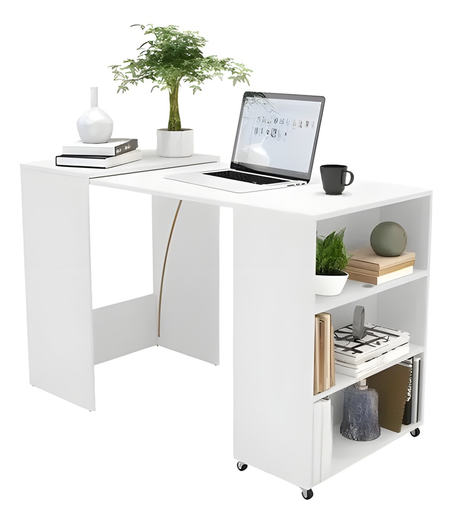 Escritorio Compactable 60x35-117cm Mdp Blanco