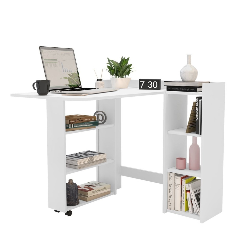 Escritorio Rebatible 83.696.6cm Mdp Blanco