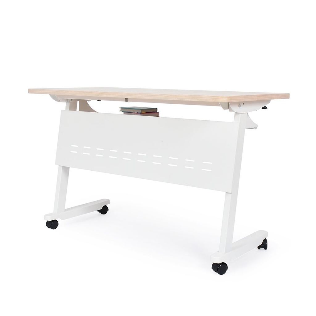 Escritorio Con Ruedas Plegable Blanc