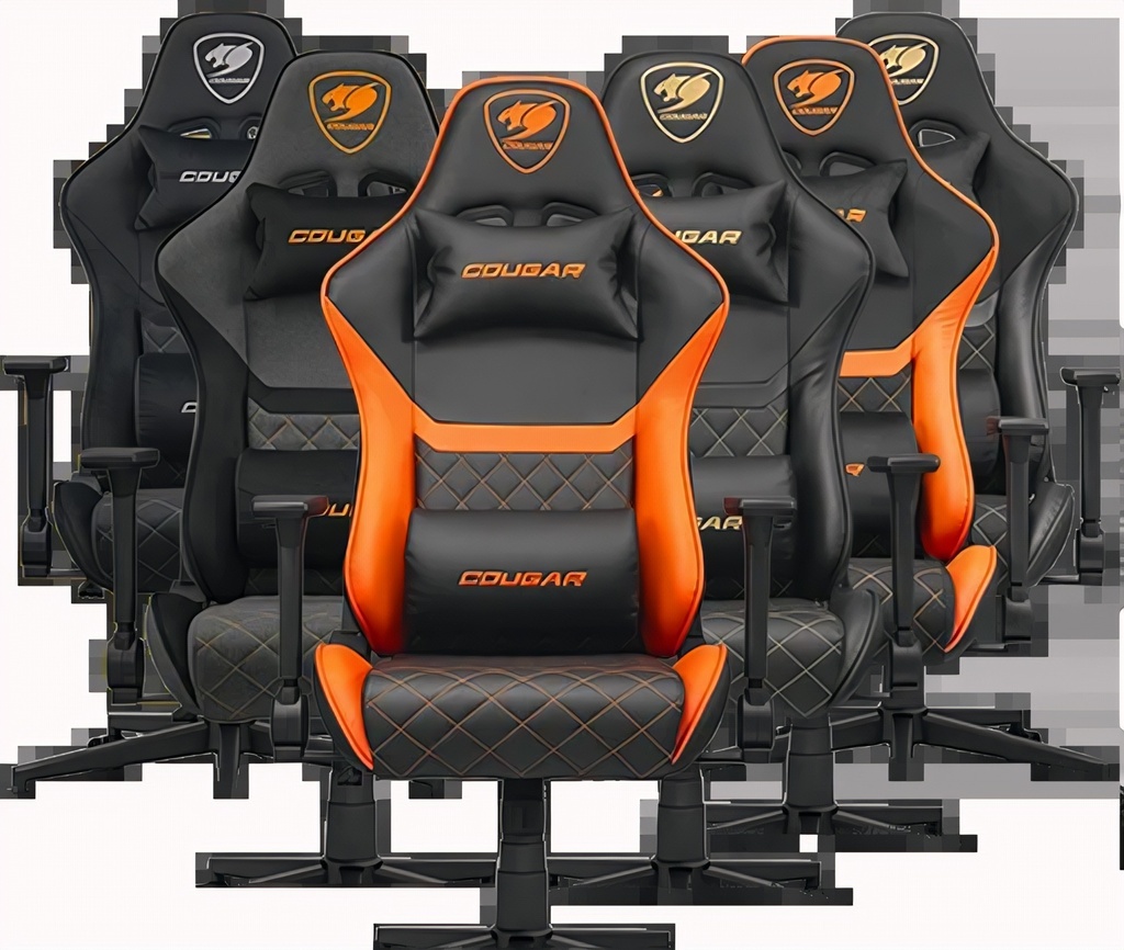Silla Gamer Naranja Tela 4D