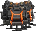 Silla Gamer Naranja Cuero Pu Reposabrazos 4D