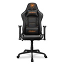 Silla Gamer Negro Cuero PVC Reposabrazos 2D Reclinable Peso Maximo 120kg