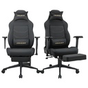 Silla Gamer Negro Terciopelo Reposabrazos 3D Reclinable 120kg