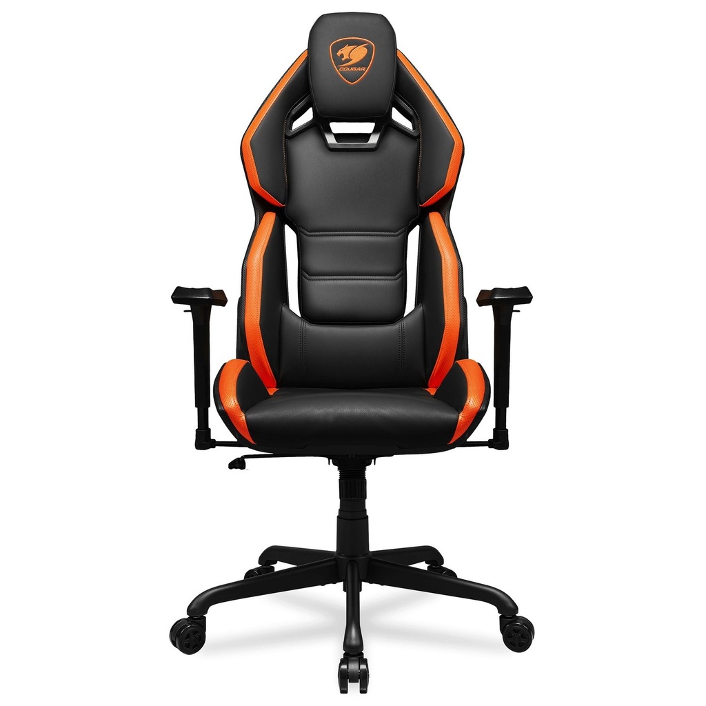 Silla Gamer Naranja Cuero Pu Reposabrazos 3D Reclinable 136Kg