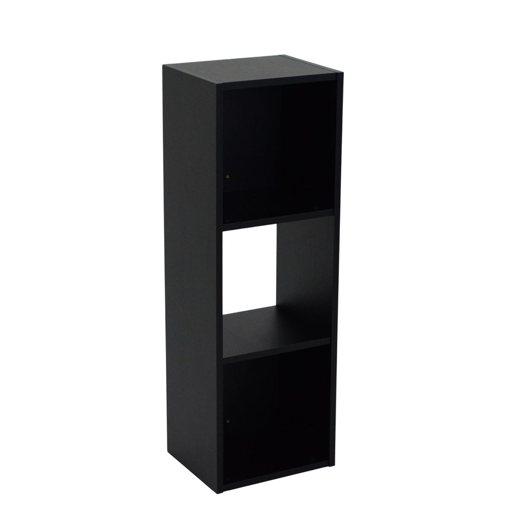 Estante De Nichos Negro 25x30cm H90cm Mdp
