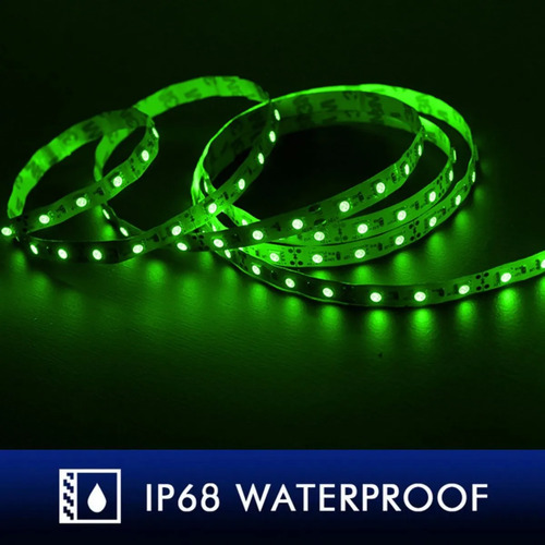 Cinta LED 5m 600 Leds Smd3528 12V Ip68 Verde Marcas Varias