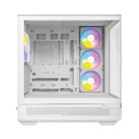 Gabinete PC Mid Tower Atx Blanco Vidrio Templado Ventiladores Argb