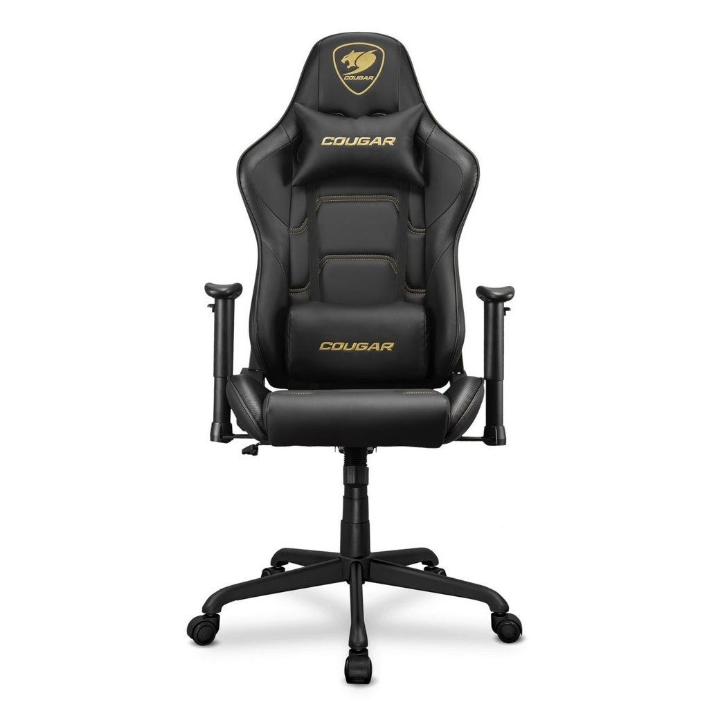 Silla Gamer Dorado Cuero Pu