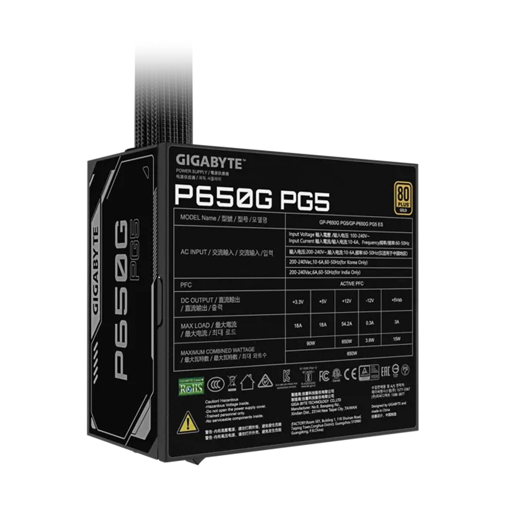 FUENTE 80 PLUS G650G PG5