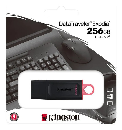 Pendrive De 256GB Kingston Datatraveler Exodia