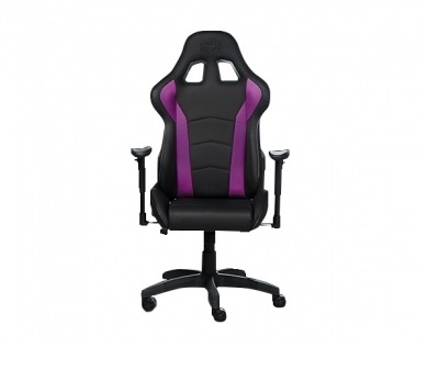Silla Gamer Coolermaster Premium reclinable negro/violeta