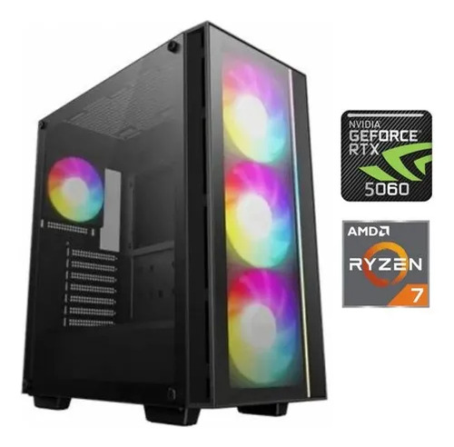 Equipo Armado Amd Ryzen 7 8700F 16GB 1TB Rtx 5060 8GB Deepcool Matrexx 55 V4