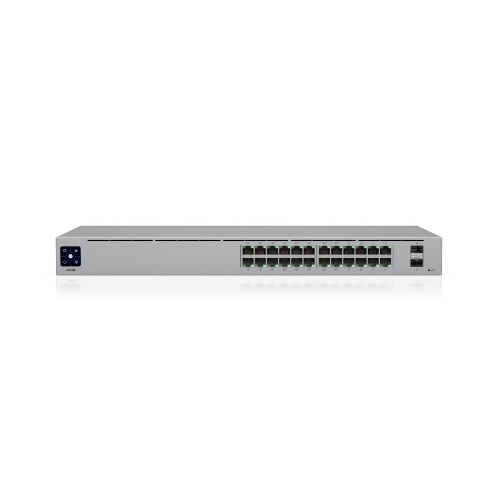 Switch No Administrable 24 Puertos Gigabit 2 Uplinks Sfp PoE+ 380W