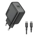 Cargador USB-C 35W Gan Negro