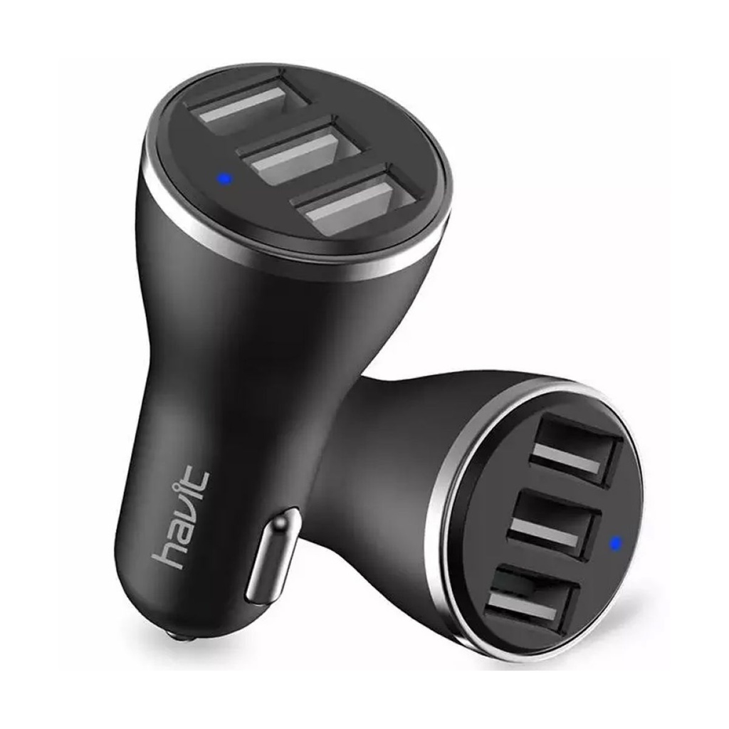Cargador de Auto 3 Puertos Havit