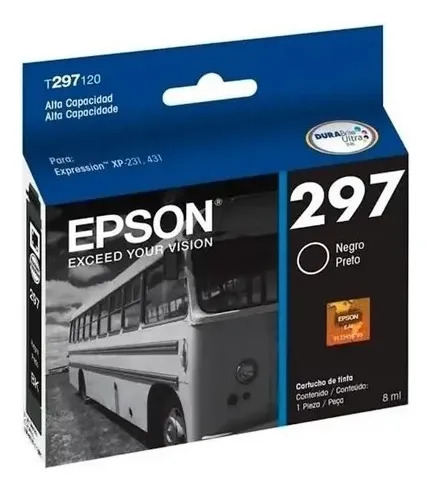 Cartucho De Tinta Epson T297120 Negro 8ml