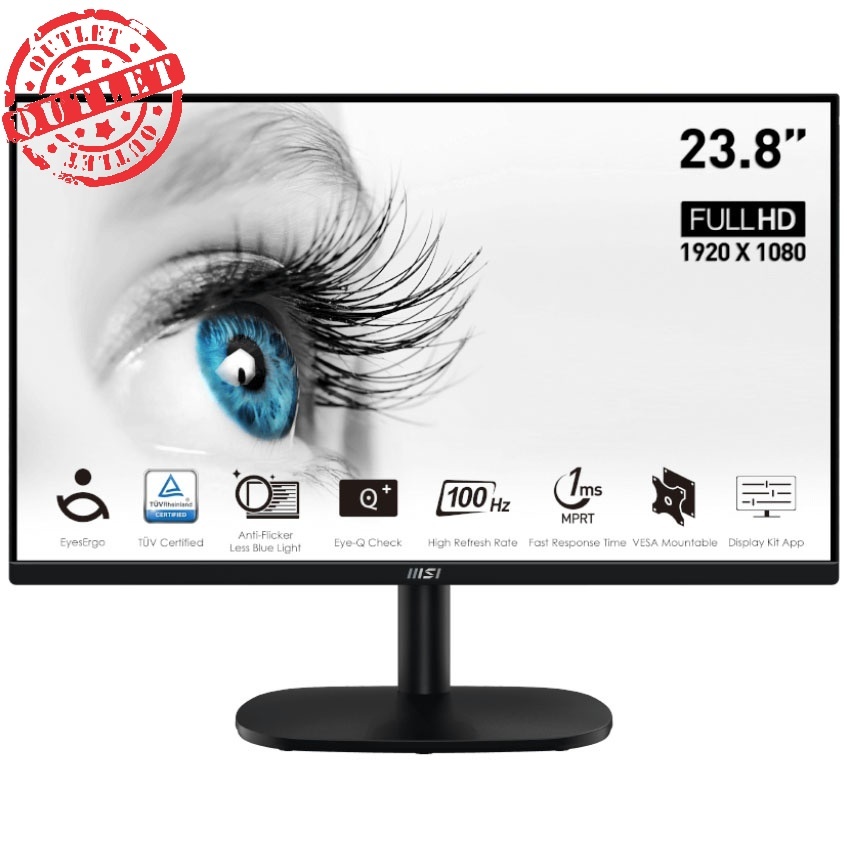Monitor Gamer MSI 24" FHD 100Hz 1ms  (con detalles)
