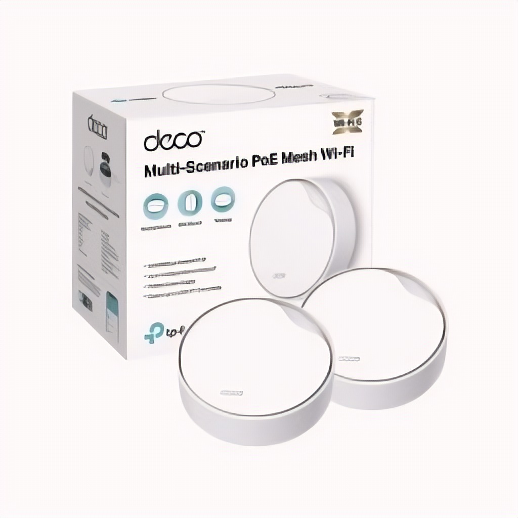 Sistema Mesh WiFi 6 Ax3000 PoE 2-Pack Dual-Band 2.5Gbps 2402Mbps-574Mbps