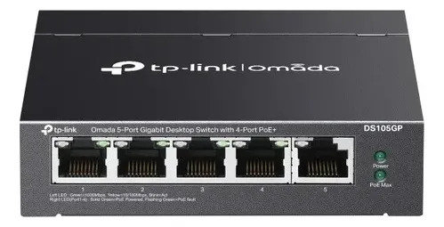 Switch L2 Administrable 5 Puertos Gigabit PoE+ Tp-Link