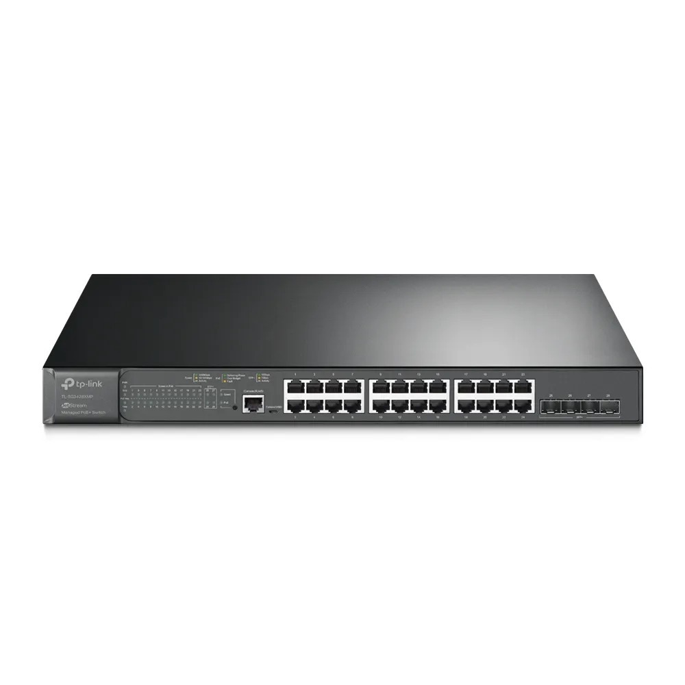 Switch No Administrable 24 Puertos Gigabit 4 Uplinks 10Gbps Con PoE+ 384W