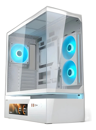 Gabinete Mid Tower Con Iluminación Argb Blanco