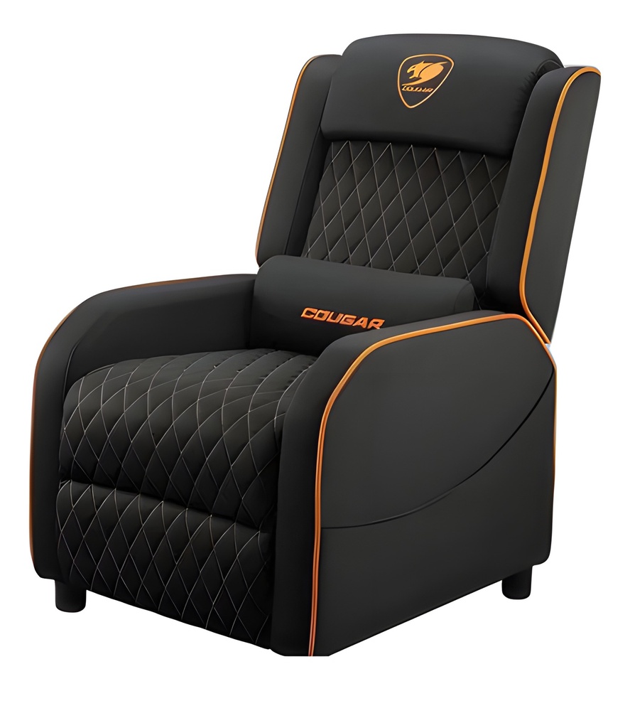 Silla Gamer Negro Tela Reposabrazos Reclinable 150Kg