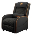 Silla Gamer Negro Tela Reposabrazos Reclinable 150Kg