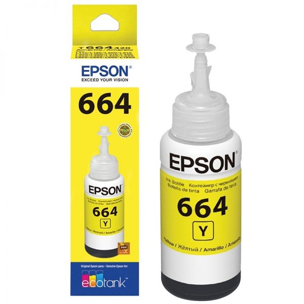 Botella de Tinta Epson T664 Amarillo