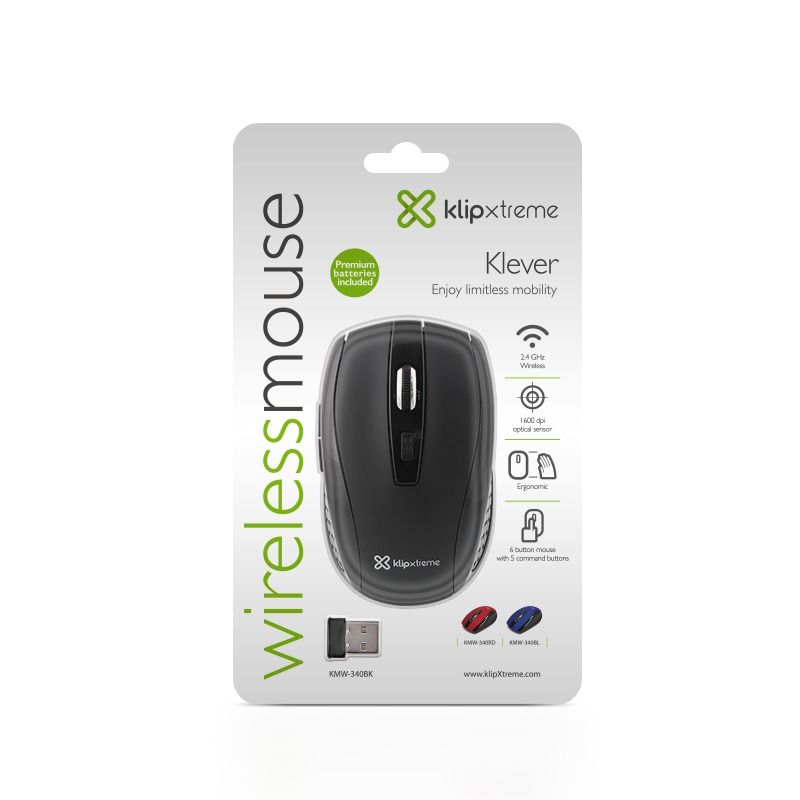 Mouse Inalámbrico 6 Botones Negro