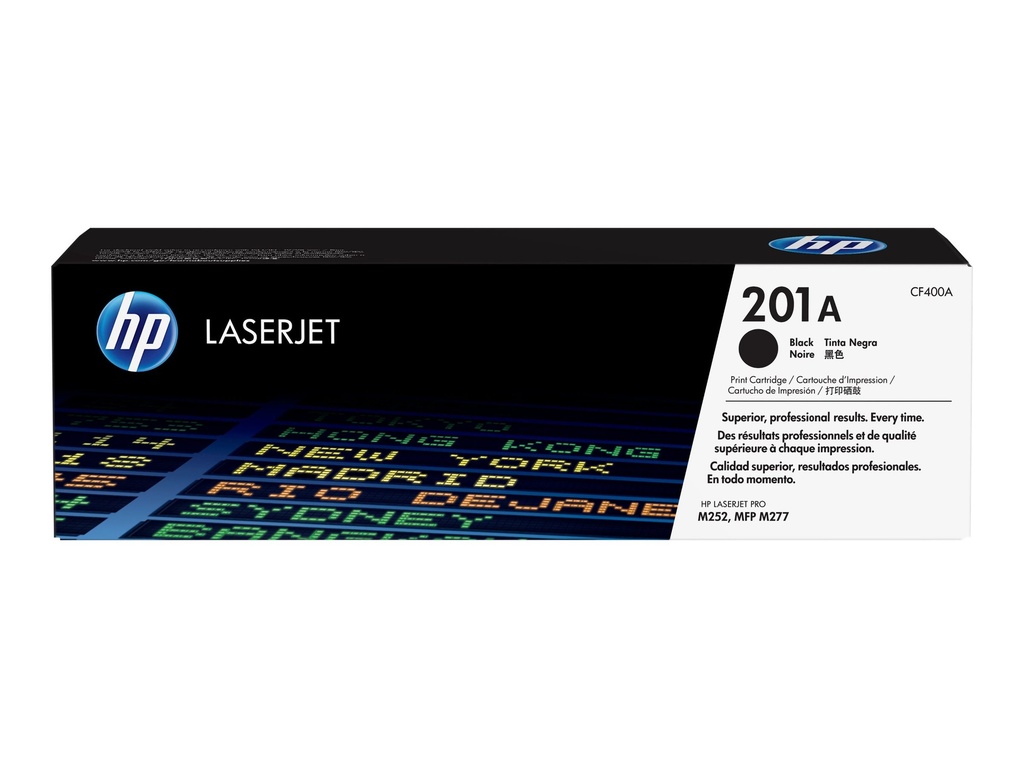 HP 201A - Negro - original - LaserJet - cartucho de tóner (CF400A) - para Color LaserJet Pro M252dn, M252dw, M252n, MFP M277c6, MFP M277dw, MFP M277n
