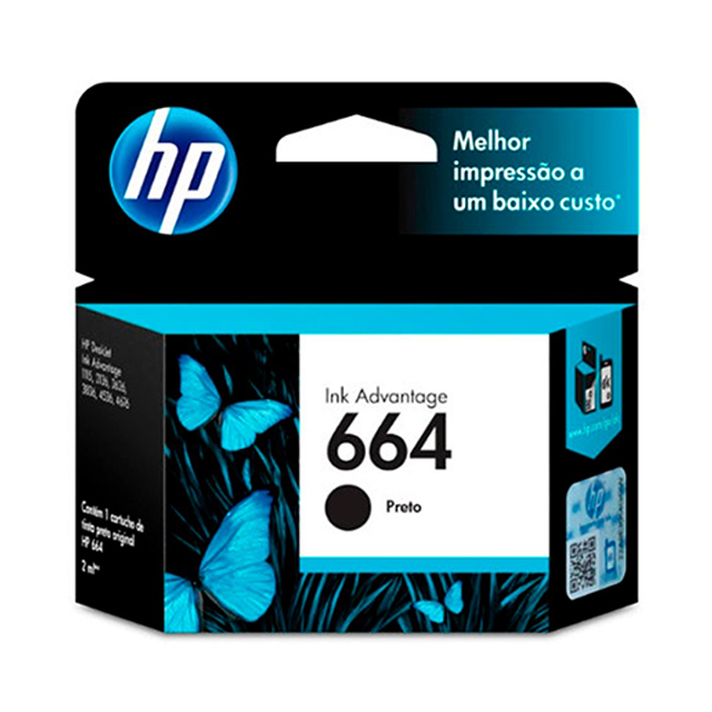 Cartucho de Tinta HP 664 Negro