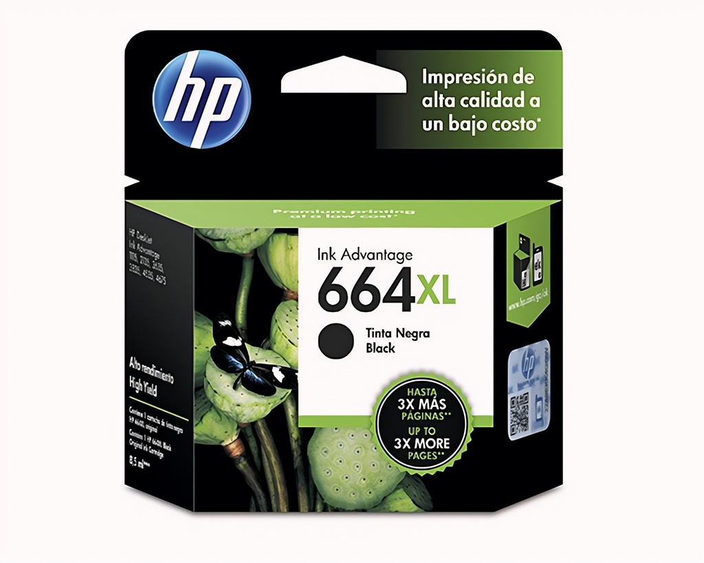 Cartucho De Tinta Hp 664XL Negra Original