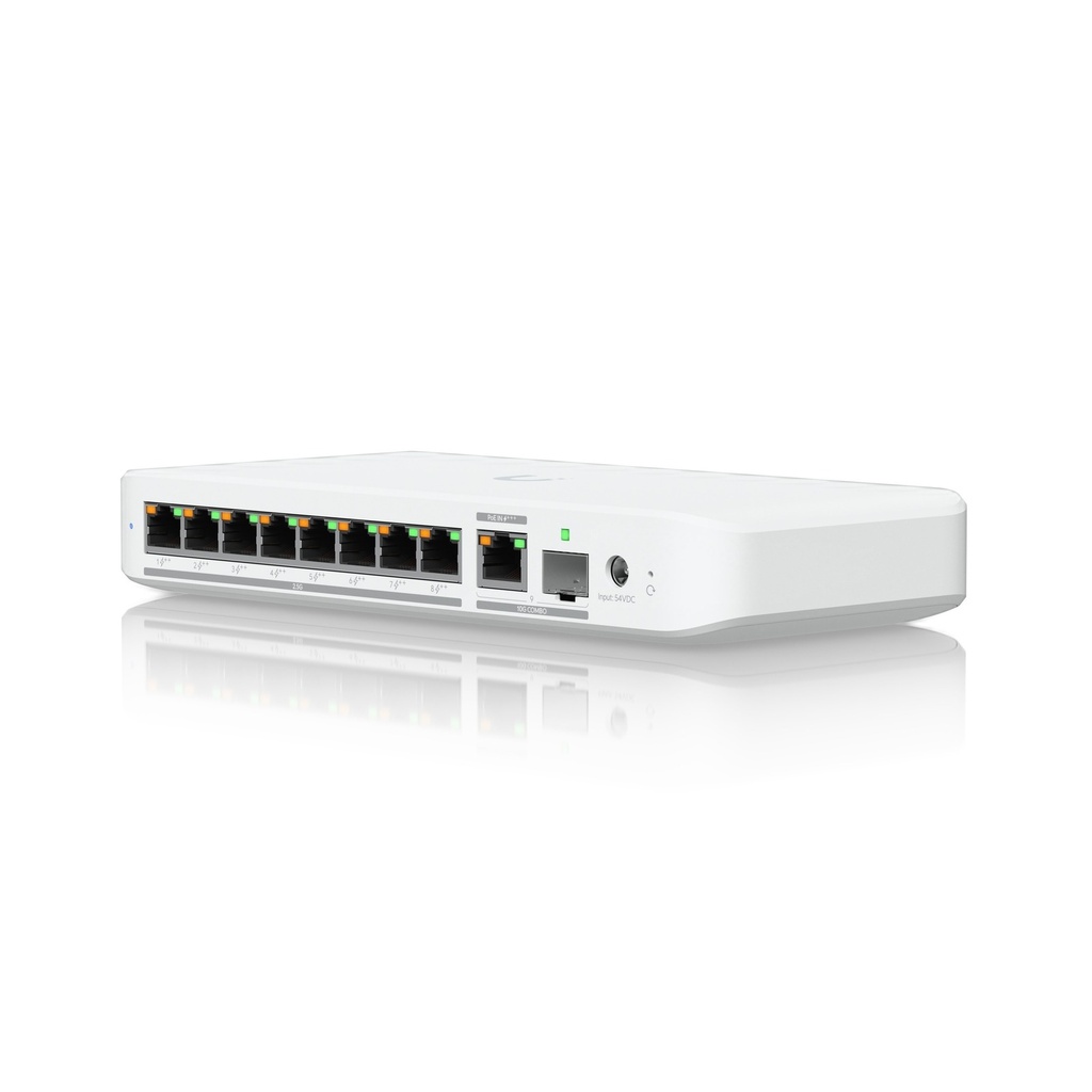 Switch No Administrable 8 Puertos 2.5 Gbe 1 Uplinks 10 Gbe Poe++