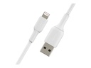 Belkin BoostCharge - Cable Lightning - Lightning macho a USB macho - 2 m - blanco