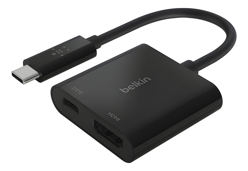 Adaptador USB-C Macho A HDMI Y USB-C Hembra Con Carga 4K