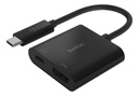 Adaptador USB-C Macho A HDMI Y USB-C Hembra Con Carga 4K