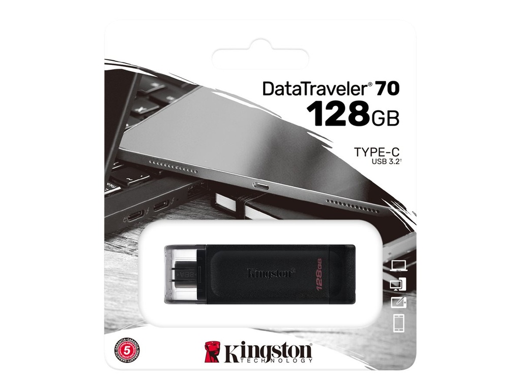 Pendrive 128GB Kingston Datatraveler 70 USB-C 3.2 Gen 1