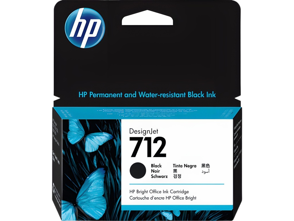 Cartucho De Tinta Hp 712 Negro Original 38Ml