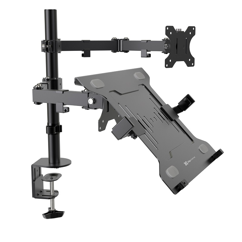 Desktop to monitor mounting kit