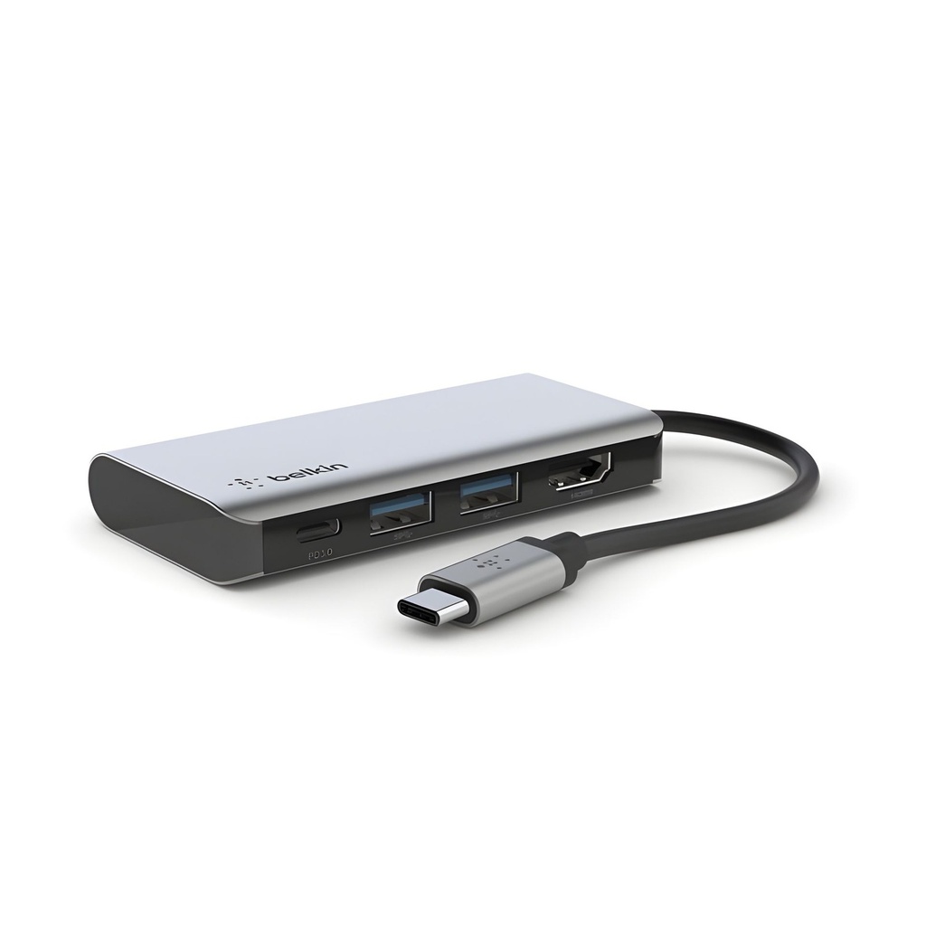 Hub USB-C 4 Puertos 5Gbps Con HDMI Y Carga