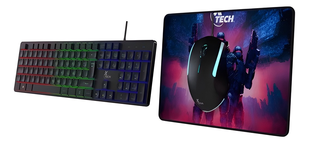 Kit Teclado Y Mouse Inalámbrico Cableado Batería