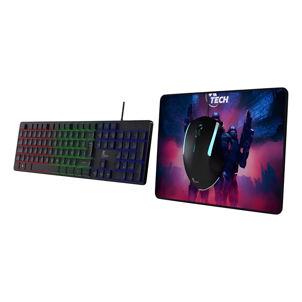 Kit Teclado Y Mouse Inalámbrico Cableado Batería