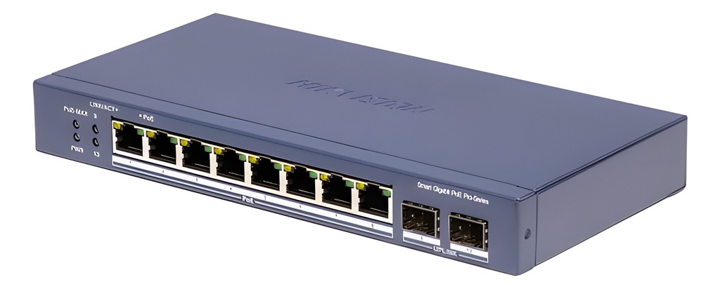 Switch Administrable Capa No 8 Puertos Gigabit 2 Uplinks Sfp PoE+ 110W