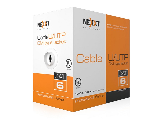 Cables a Granel - Nexxt Professional Cat6 UTP Cable 4P 24AWG CM 305m BL