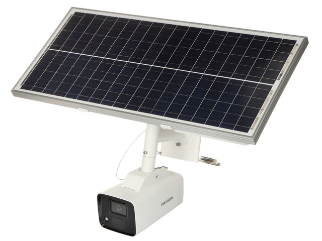 Hikvision 4MP ColorVu Solar-powered Security Camera  - 2 Way Audio - Outdoor - H.265+ - fixed focal 4mm -  2560 × 1440 -  DWDR - IP67 - 4G (LTE-TDD/LTE-FDD/TD-SCDMA) communication