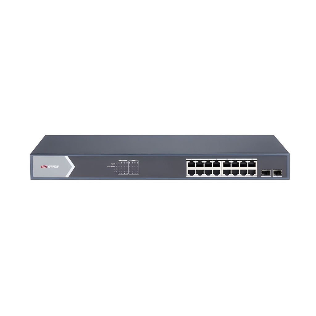 Switch No Administrable 16 Puertos Gigabit 2 Uplinks Sfp PoE 250W