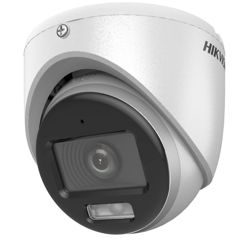 Cámara HD Analógica Torreta Exterior 4MP 2.8mm Dual Infrarroja Y Luz Blanca 20m 0.001Lux Con Audio